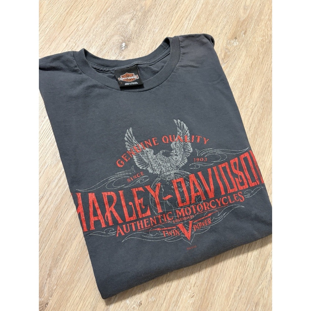 Harley Davidson Bartels Los Angeles CA T Shirt Mens L Gray Motorcycle Tee